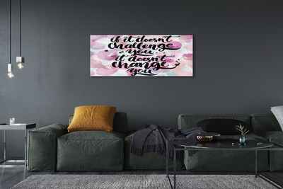 Pintura em tela Letras pretas em fundo colorido