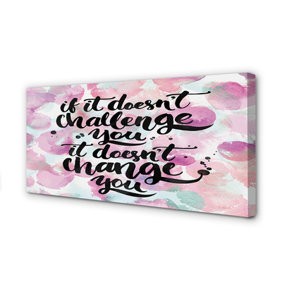 Pintura em tela Letras pretas em fundo colorido