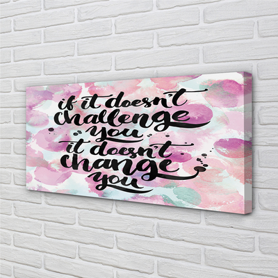 Pintura em tela Letras pretas em fundo colorido