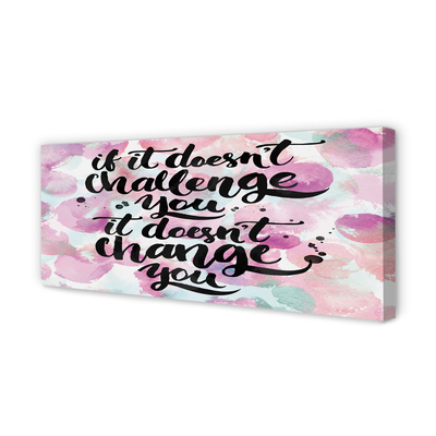 Pintura em tela Letras pretas em fundo colorido