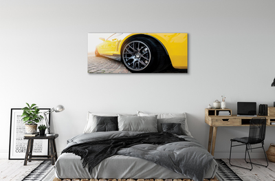 Pintura em tela Carro amarelo