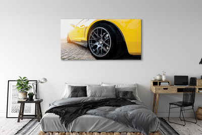 Pintura em tela Carro amarelo