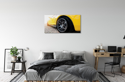 Pintura em tela Carro amarelo