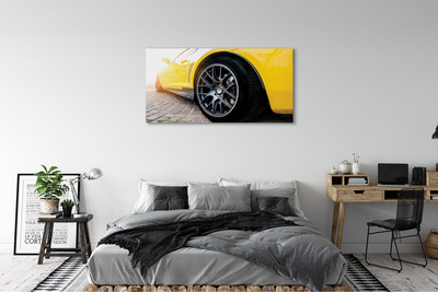Pintura em tela Carro amarelo