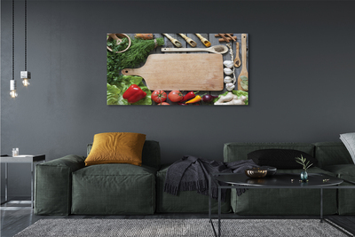 Pintura em tela Tábua de especiarias de salsa