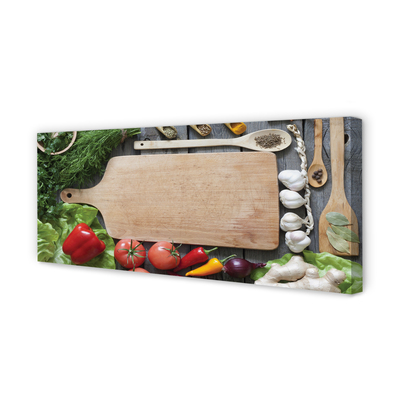 Pintura em tela Tábua de especiarias de salsa