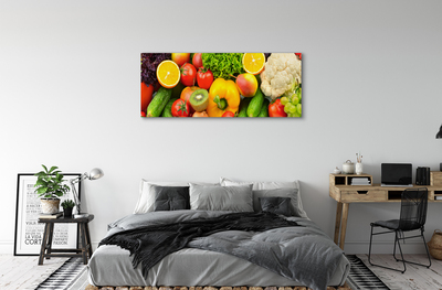 Quadro em tela Couve-flor, kiwi, pepino