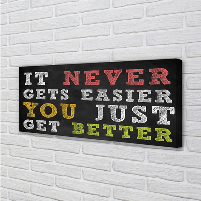 Quadro em tela Inscrição colorida