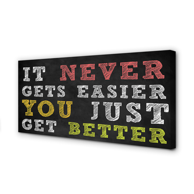 Quadro em tela Inscrição colorida