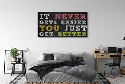 Quadro em tela Inscrição colorida