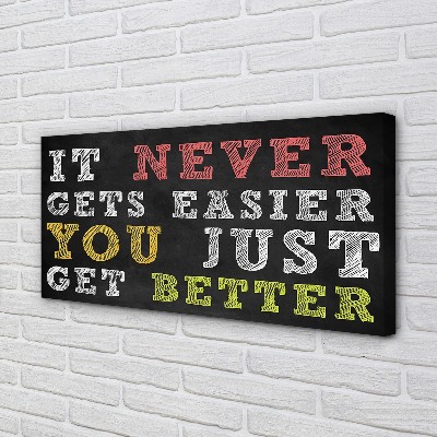 Quadro em tela Inscrição colorida