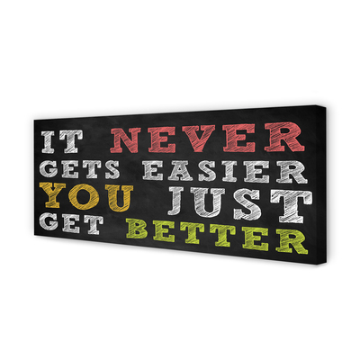 Quadro em tela Inscrição colorida