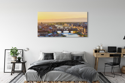 Quadro em tela Panorama do nascer do sol na Itália