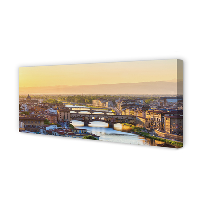 Quadro em tela Panorama do nascer do sol na Itália