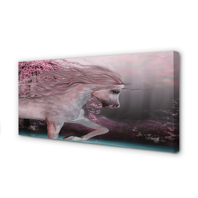 Quadro em tela Lago da Árvore Unicórnio