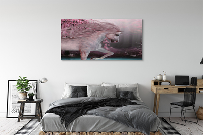 Quadro em tela Lago da Árvore Unicórnio