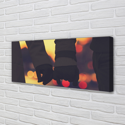 Quadro em tela Pessoas mãos de luz