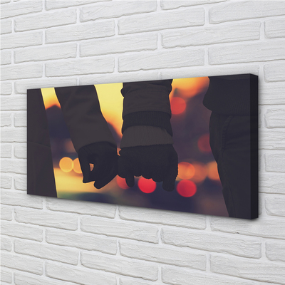 Quadro em tela Pessoas mãos de luz