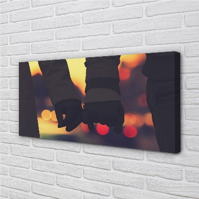 Quadro em tela Pessoas mãos de luz