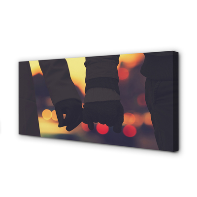 Quadro em tela Pessoas mãos de luz