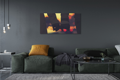 Quadro em tela Pessoas mãos de luz