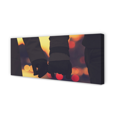 Quadro em tela Pessoas mãos de luz