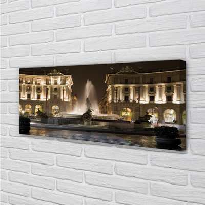 Quadro em tela Praça da Fonte de Roma à noite