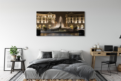 Quadro em tela Praça da Fonte de Roma à noite