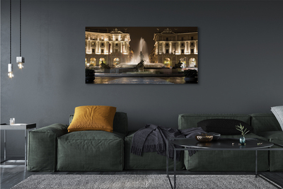 Quadro em tela Praça da Fonte de Roma à noite