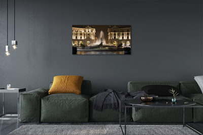 Quadro em tela Praça da Fonte de Roma à noite