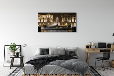 Quadro em tela Praça da Fonte de Roma à noite