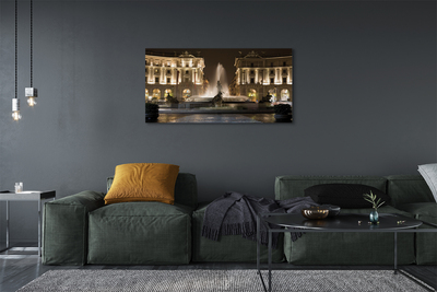 Quadro em tela Praça da Fonte de Roma à noite