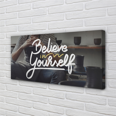 Pintura em tela A inscrição 