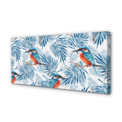 Pintura em tela Pássaro pintado em um galho