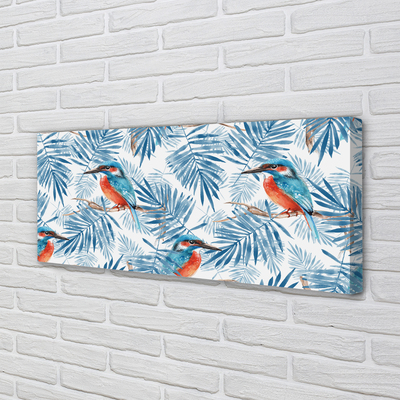 Pintura em tela Pássaro pintado em um galho