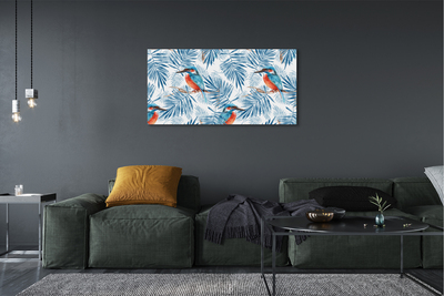 Pintura em tela Pássaro pintado em um galho