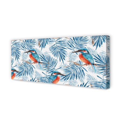 Pintura em tela Pássaro pintado em um galho