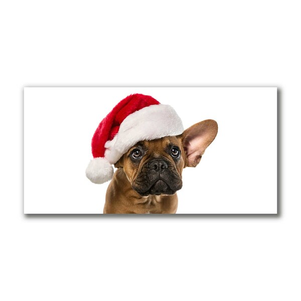 Quadro em tela Bulldog Dog Natal