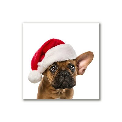 Quadro em tela Bulldog Dog Natal