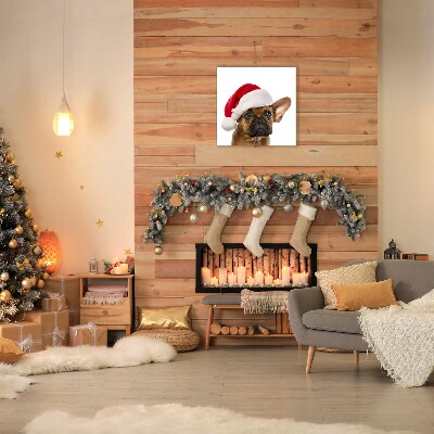 Quadro em tela Bulldog Dog Natal