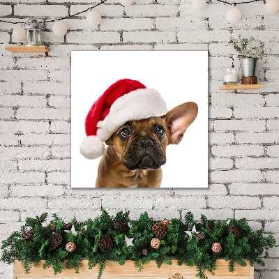 Quadro em tela Bulldog Dog Natal