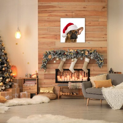 Quadro em tela Bulldog Dog Natal