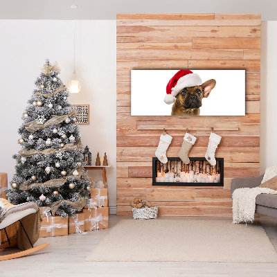 Quadro em tela Bulldog Dog Natal