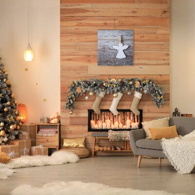 Quadro de parede em tela Anjo de Natal Inverno