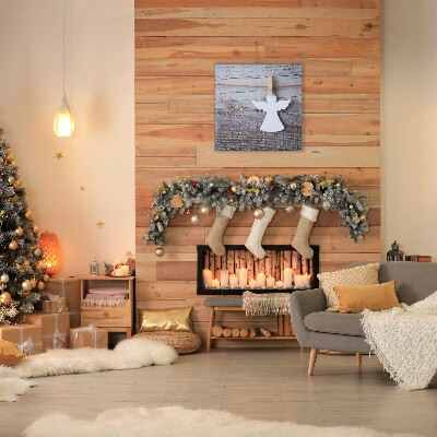 Quadro de parede em tela Anjo de Natal Inverno