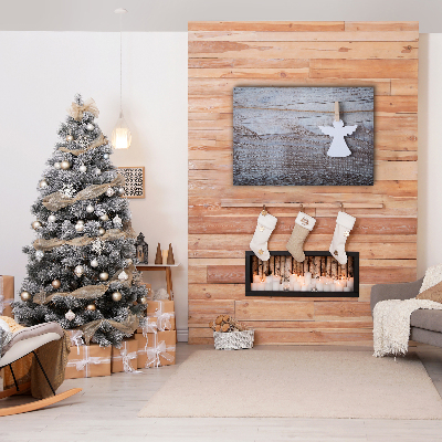 Quadro de parede em tela Anjo de Natal Inverno