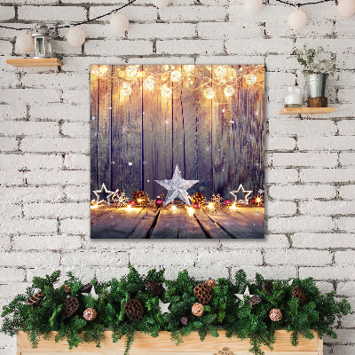 Quadro em tela Decorações de Luzes de Natal