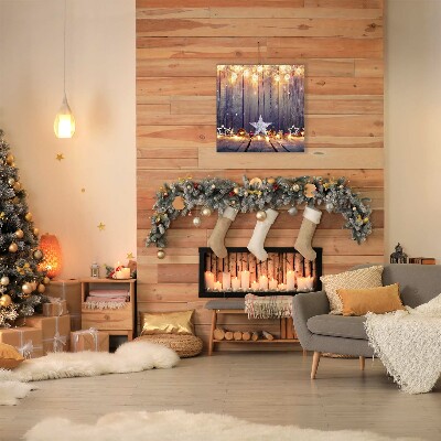 Quadro em tela Decorações de Luzes de Natal