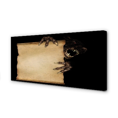 Quadro em tela Carta de personagem assustadora