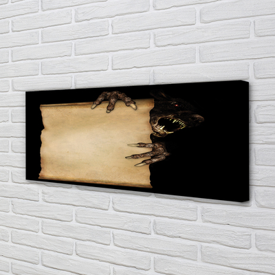 Quadro em tela Carta de personagem assustadora